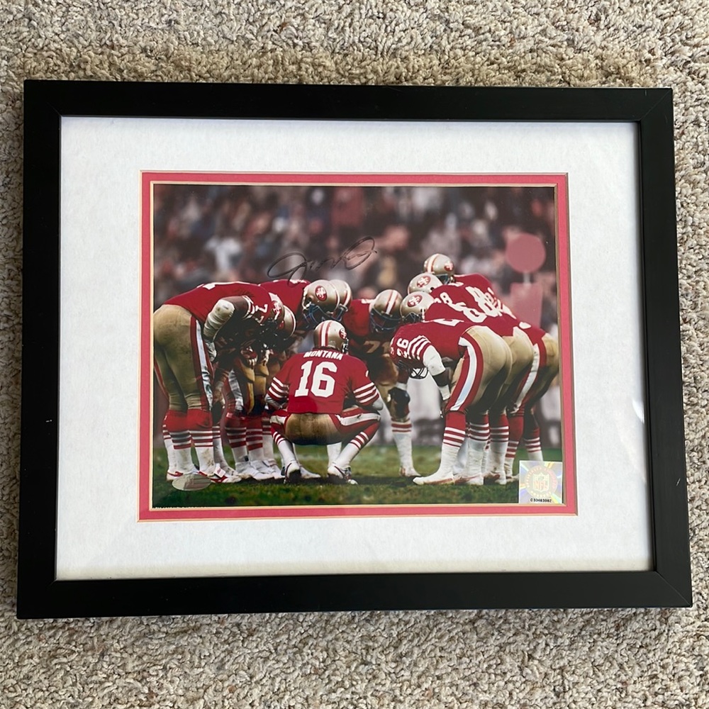 Steiner Sports 8x10 Joe Montana 49ers Huddle Memorabilia Hand-Signed Print